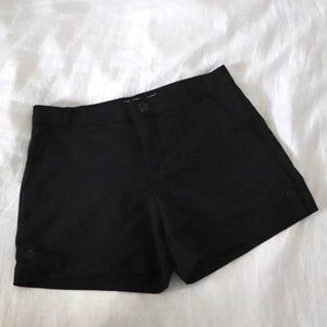 Unworn MANGO Black Cotton-Blend Shorts